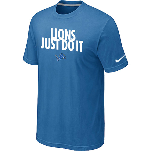 Nike Detroit Lions "Just Do It" NFL T-Shirt - Light Blue